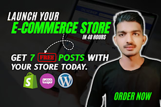 design premium shopify woocommerce store and  free viral social posts