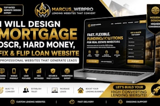 design responsive mortgage, dscr, hard money, fix and flip loan website