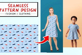 seamless pattern design for fashion and textile prints