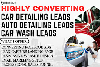 generate car detailing lead car wash auto detailing lead sales funnel