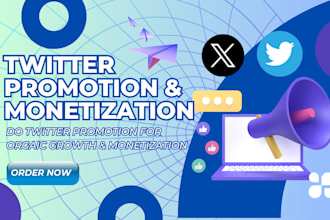 do twitter x promotion organic growth real engagement for monetization