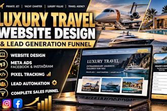 generate luxury travel leads and design booking website