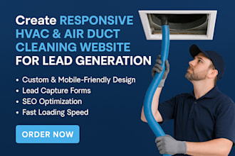 create responsive hvac air duct cleaning website for lead generation
