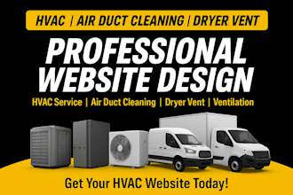 design professional hvac, air duct cleaning and dryer vent website
