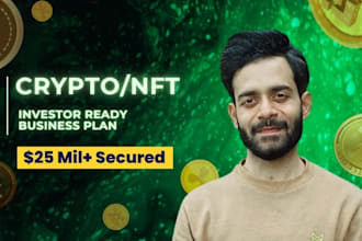 write crypto business plan or blockchain and nft pitch deck for your startup