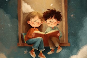 draw children storybook illustrations for you