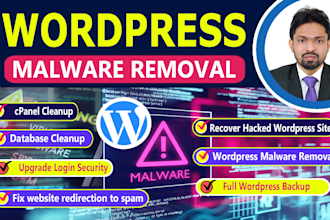 do wordpress malware removal, virus removal, recover hacked website