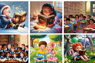 illustrate children story book, picture book illustration and cover