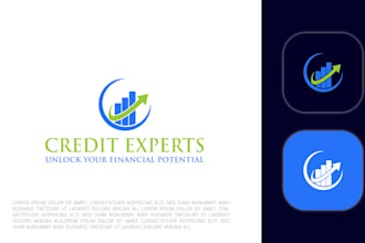 design credit repair, consulting and financial business logo