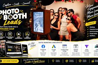 generate photo booth leads photo booth website event videography lead generation