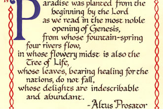 create medieval calligraphy of your text