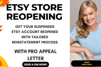 do etsy reinstatement appeal letter for etsy suspension to reopen etsy store