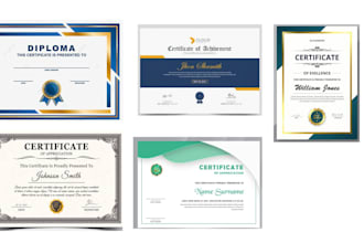 design custom and unique certificate or diploma