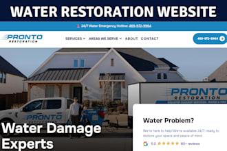 build responsive water restoration website water damage water mitigation website