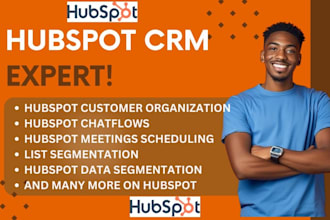 do hubspot customer data organization, list segmentation, chatflows, meetings