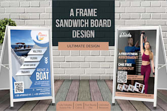 design a superior printable a frame sign or sandwich board