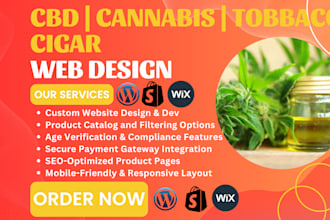 design cbd smokeless tobacco cannabis flavored filtered cigar wordpress website