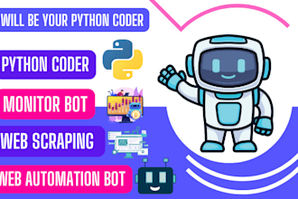 be your top notch python coder, python task bot, web automation bot