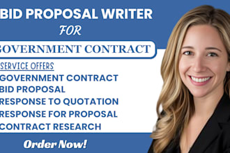 find rfp,rfq write government contract bid proposal capability statement