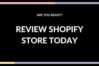 do store auditing for your shopify store and update you on adjustment to make