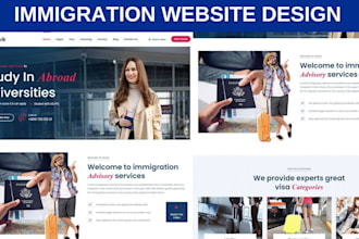 design immigration consultant website and visa consulting wordpress website