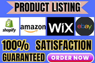 amazon shopify wix ebay product listing services