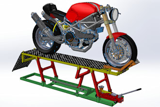 make drawings for DIY hydraulic motorcycle lift