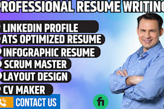 write ats infographic, scrum master, tech faang resume writing, linkedin profile