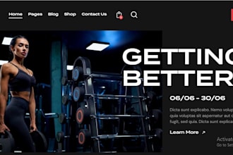 gym website, fitness website, health and fitness, workout website, gym