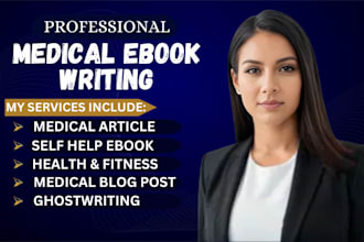 write medical ebook, health and fitness, medical article, ebook writing