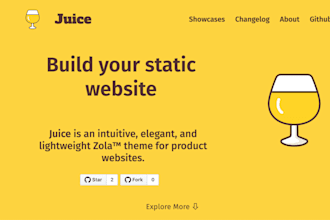 create stunning websites, landing pages, or blogs using zola