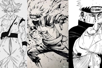 sketch comic manga comic book manga comic illustrate art manga manga page anime