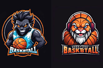 make esport basketball volleyball or mascot logo