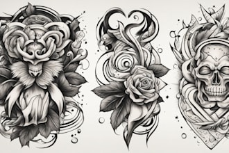 create old school or traditional tattoo design