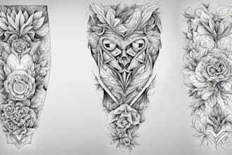 create a tattoo design of tattoo sleeve