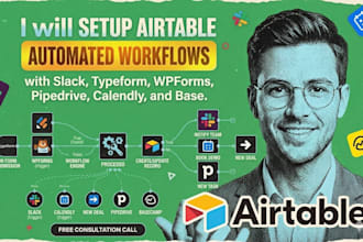 setup airtable automated workflows slack typeform wpform pipedrive calendly base