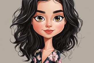 draw a professional cartoon caricature art