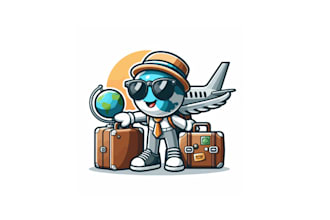 design spectacular travel mascot logo