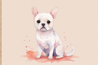 draw cute minimalist watercolor pet portrait