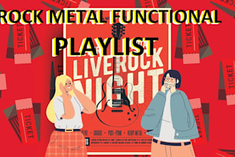 do professional heavy metal, rock music promotion to functional playlist