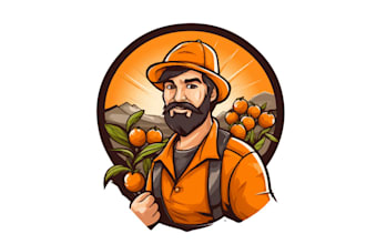 design healthful cartoon agriculture logo for you