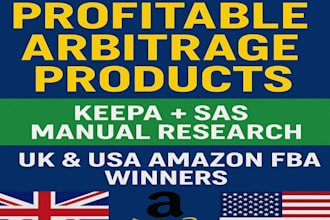 do amazon online arbitrage product research for USA and UK