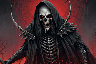 create horror dark art illustrations