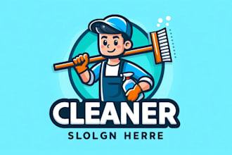 design custom business cartoon logo for you