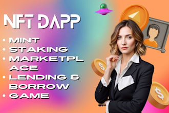 nft dapp mint staking marketplace lending borrow game