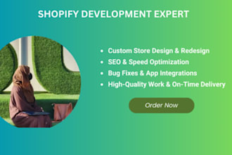 do custom shopify coding, shopify store designing and development