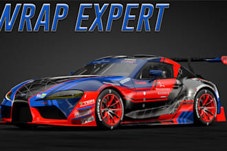 do modern racing car wrap, sports car, jump car design