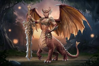 illustrate fantasy art creatures and characters