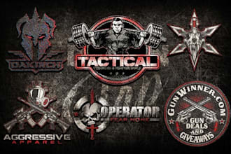 design vintage, patch, military tactical, and badge logo
