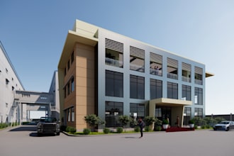 design 2d, 3d model for the factory industrial, workshop, warehouse industrial